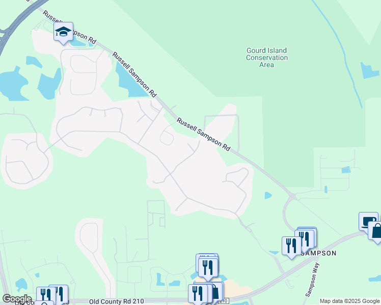 map of restaurants, bars, coffee shops, grocery stores, and more near 601 Loire Court in Saint Johns