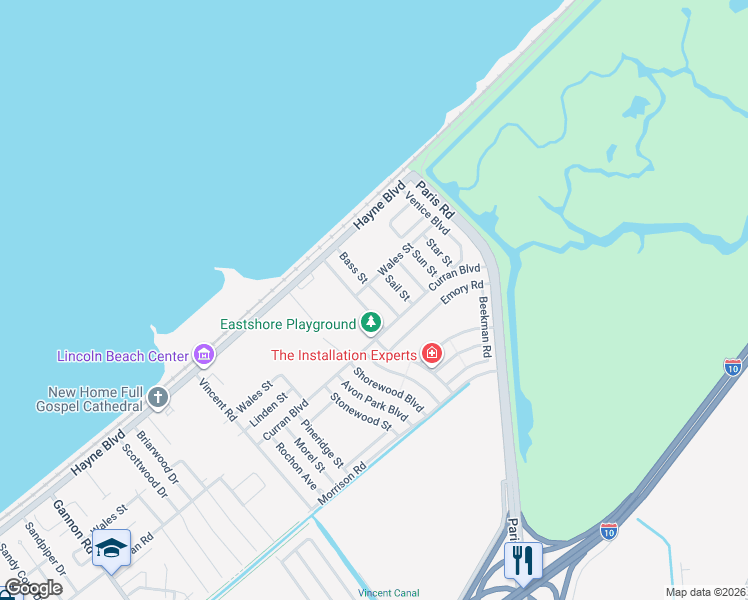 map of restaurants, bars, coffee shops, grocery stores, and more near 7843 Buffalo Road in New Orleans