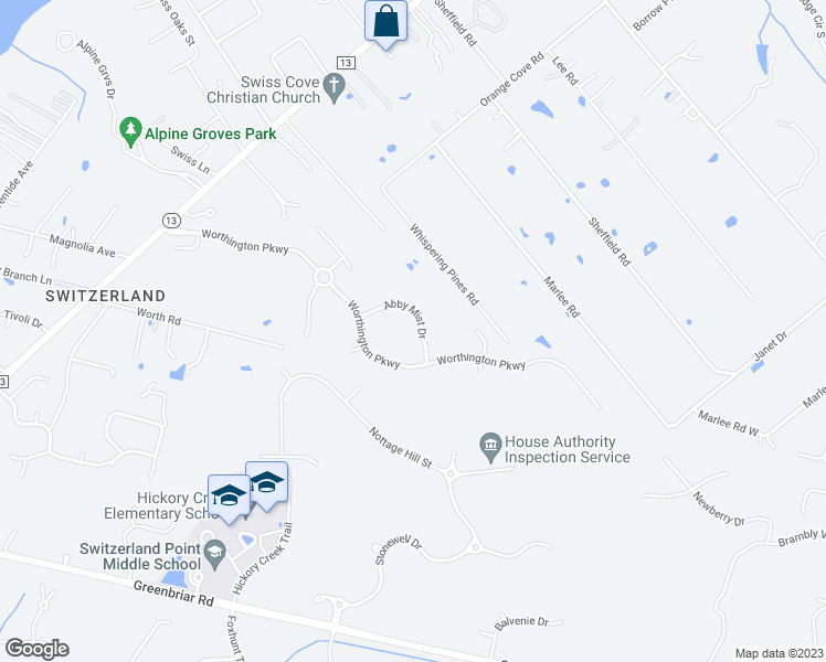 map of restaurants, bars, coffee shops, grocery stores, and more near 735 Abby Mist Drive in Jacksonville