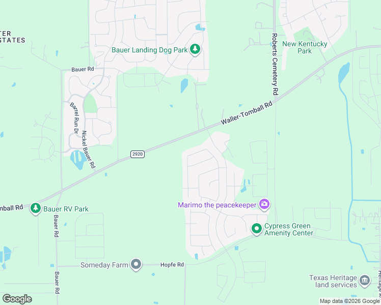 map of restaurants, bars, coffee shops, grocery stores, and more near 22611 Waller-Tomball Road in Hockley