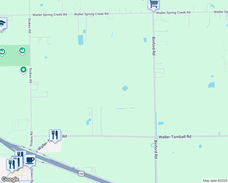 map of restaurants, bars, coffee shops, grocery stores, and more near 30550 Farm to Market 2920 in Waller