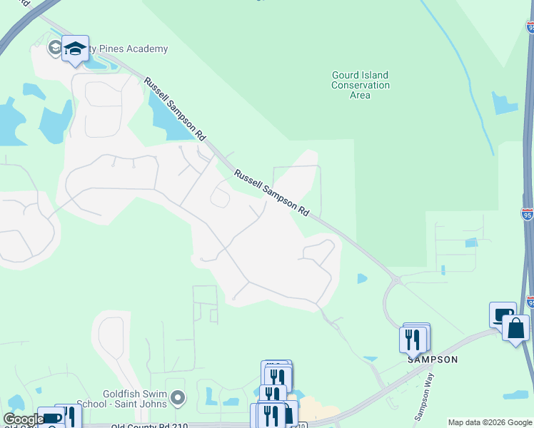 map of restaurants, bars, coffee shops, grocery stores, and more near 552 St Claude Pl in Jacksonville
