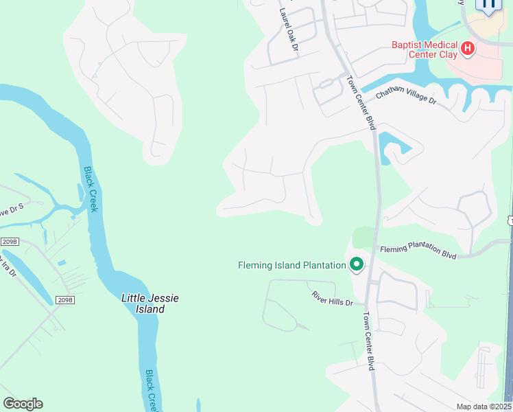 map of restaurants, bars, coffee shops, grocery stores, and more near 2357 Yellow Jasmine Lane in Orange Park