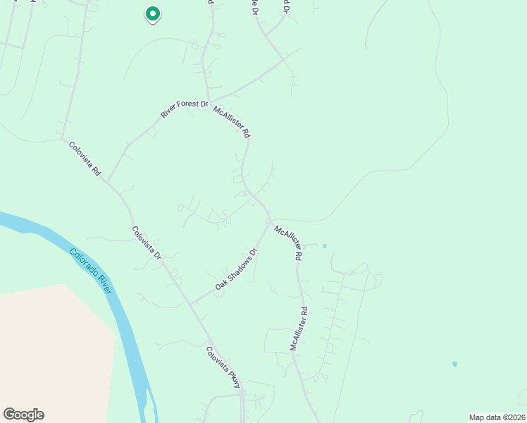 map of restaurants, bars, coffee shops, grocery stores, and more near 104 Oak Shadows Drive in Bastrop