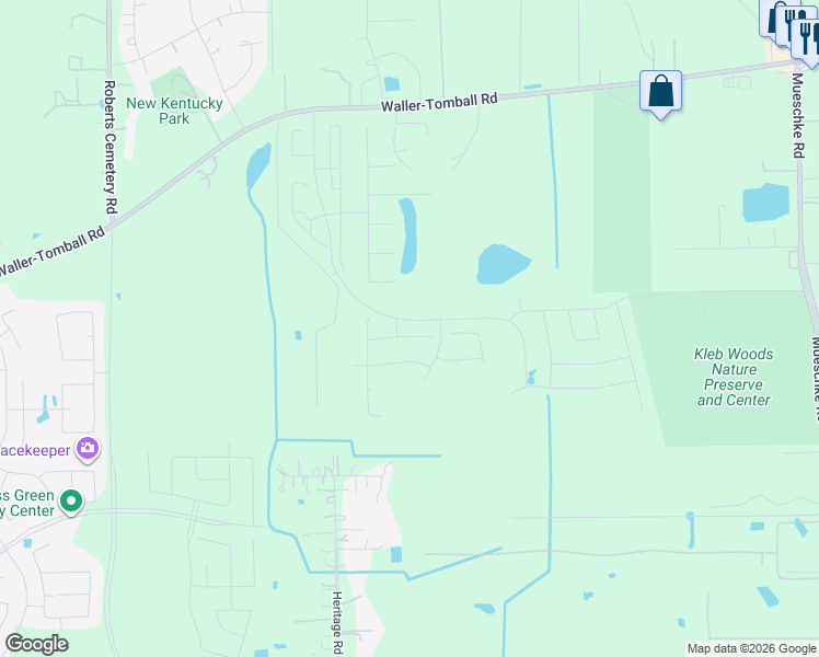 map of restaurants, bars, coffee shops, grocery stores, and more near 21225 FM 2920 Road in Tomball