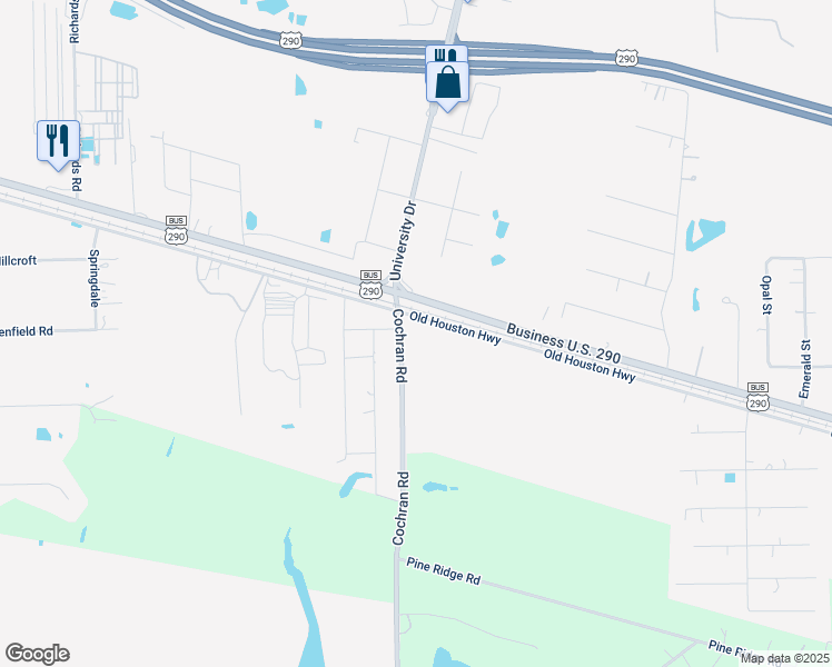 map of restaurants, bars, coffee shops, grocery stores, and more near 20888 Cochran Road in Hempstead