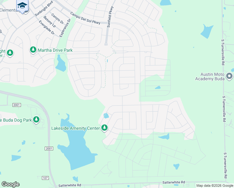 map of restaurants, bars, coffee shops, grocery stores, and more near Promenade Parkway in Mustang Ridge
