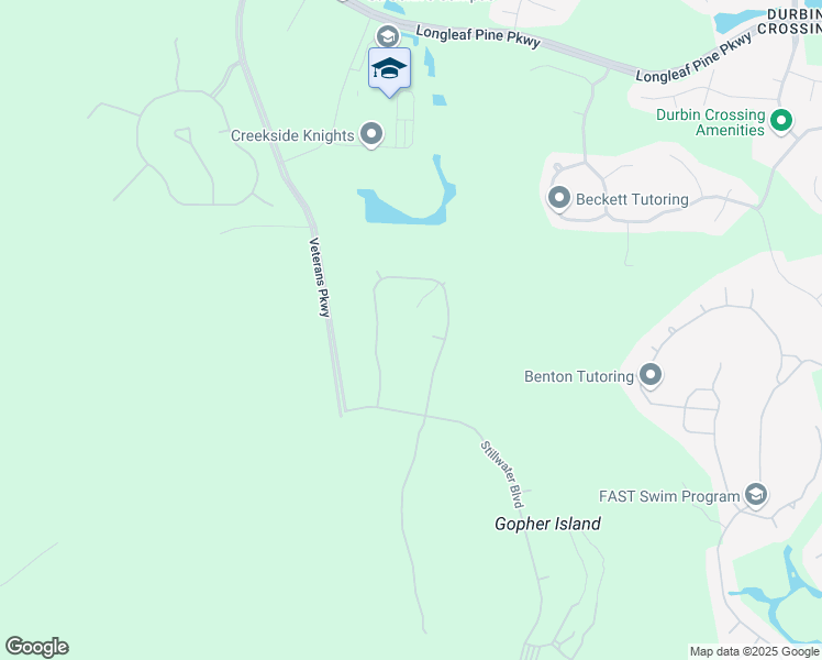 map of restaurants, bars, coffee shops, grocery stores, and more near Veterans Parkway in Saint Johns