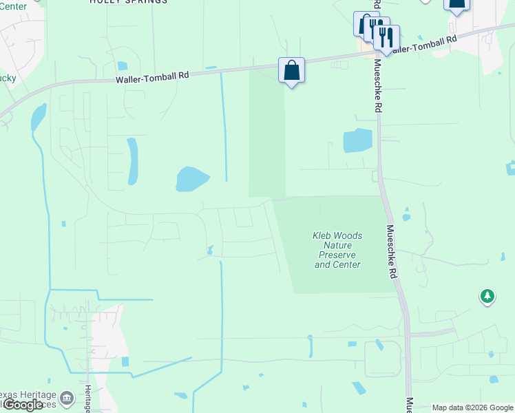 map of restaurants, bars, coffee shops, grocery stores, and more near 20311 Draper Road in Tomball