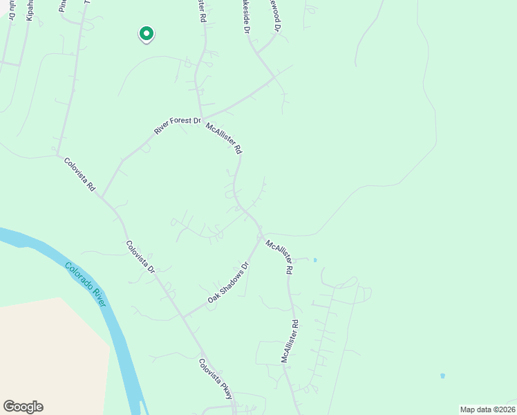 map of restaurants, bars, coffee shops, grocery stores, and more near 107 East Tanglebriar Court in Bastrop