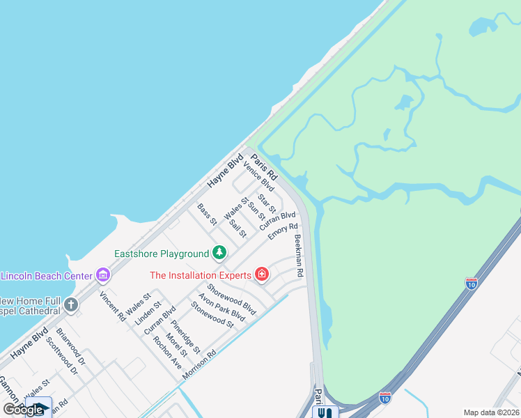 map of restaurants, bars, coffee shops, grocery stores, and more near 7809 Sun Street in New Orleans