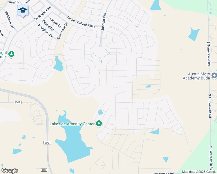 map of restaurants, bars, coffee shops, grocery stores, and more near Promenade Parkway in Mustang Ridge