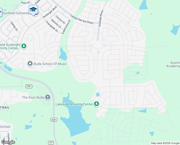 map of restaurants, bars, coffee shops, grocery stores, and more near 630 Cherrystone Loop in Buda