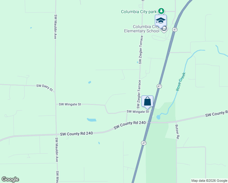 map of restaurants, bars, coffee shops, grocery stores, and more near 241 Southwest Eternal Court in Lake City
