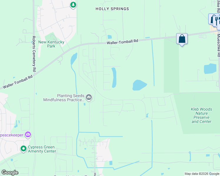 map of restaurants, bars, coffee shops, grocery stores, and more near 21225 Farm to Market 2920 in Tomball