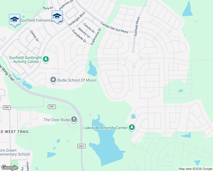 map of restaurants, bars, coffee shops, grocery stores, and more near 357 Cherrystone Loop in Buda