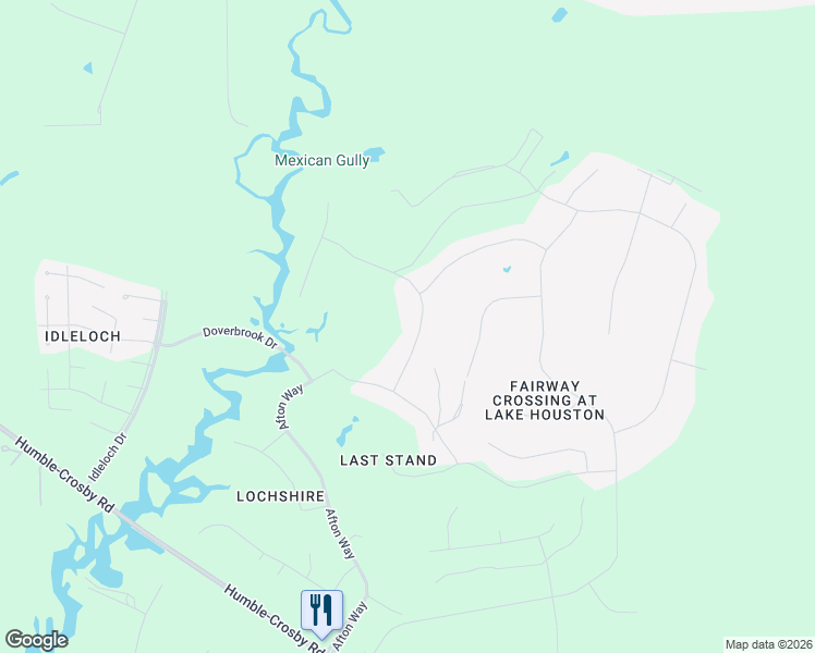 map of restaurants, bars, coffee shops, grocery stores, and more near 27523 Golf View Lane in Huffman