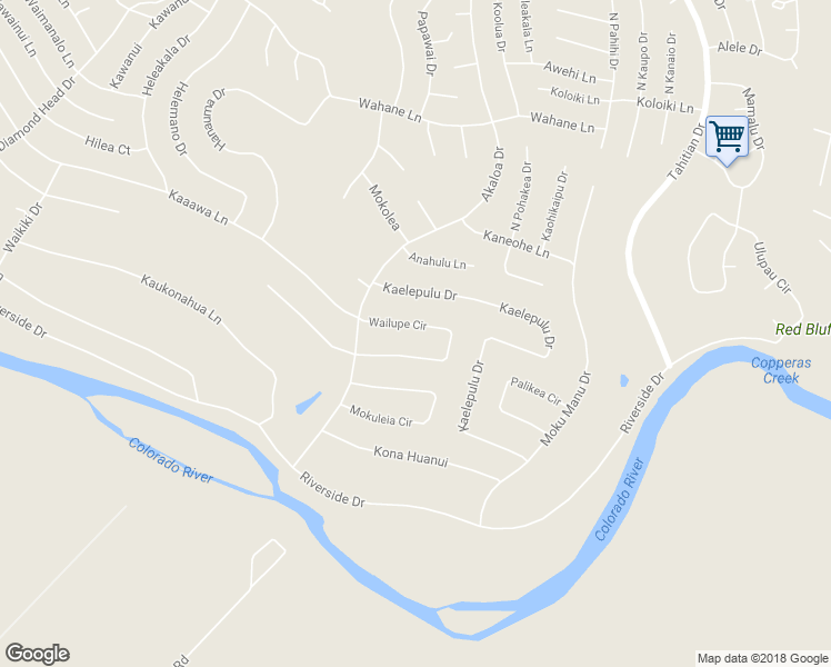 map of restaurants, bars, coffee shops, grocery stores, and more near 165 Wailupe Circle in Bastrop