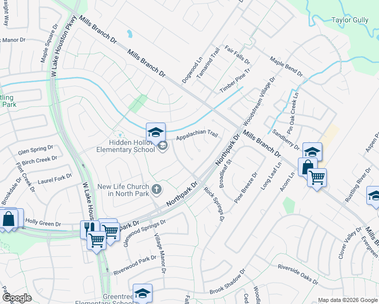 map of restaurants, bars, coffee shops, grocery stores, and more near 5002 Maple Brook Lane in Houston