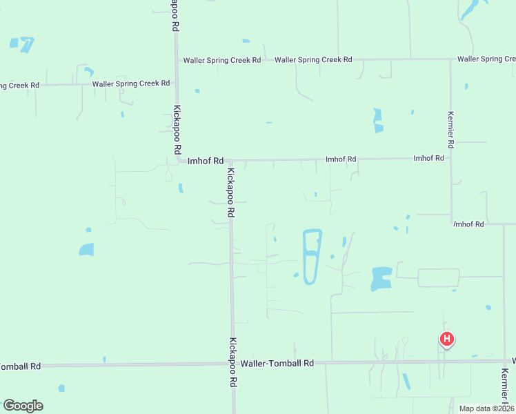 map of restaurants, bars, coffee shops, grocery stores, and more near 20510 Kickapoo Road in Waller