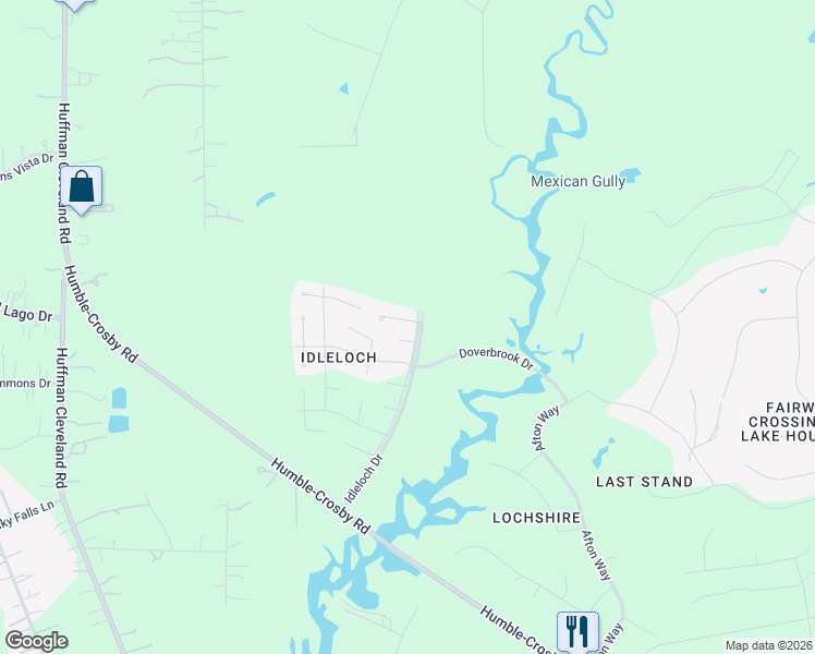 map of restaurants, bars, coffee shops, grocery stores, and more near 3634 Kennington Court in Huffman