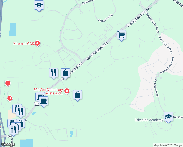 map of restaurants, bars, coffee shops, grocery stores, and more near in Saint Johns