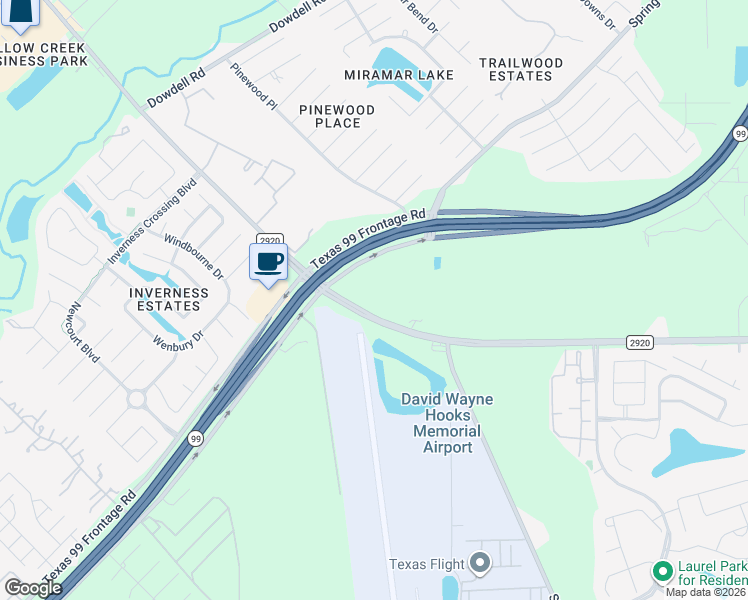 map of restaurants, bars, coffee shops, grocery stores, and more near 8910 Farm to Market 2920 in Spring