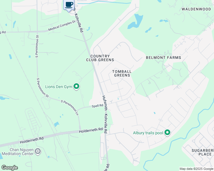 map of restaurants, bars, coffee shops, grocery stores, and more near 21330 Waldenburg Place in Tomball