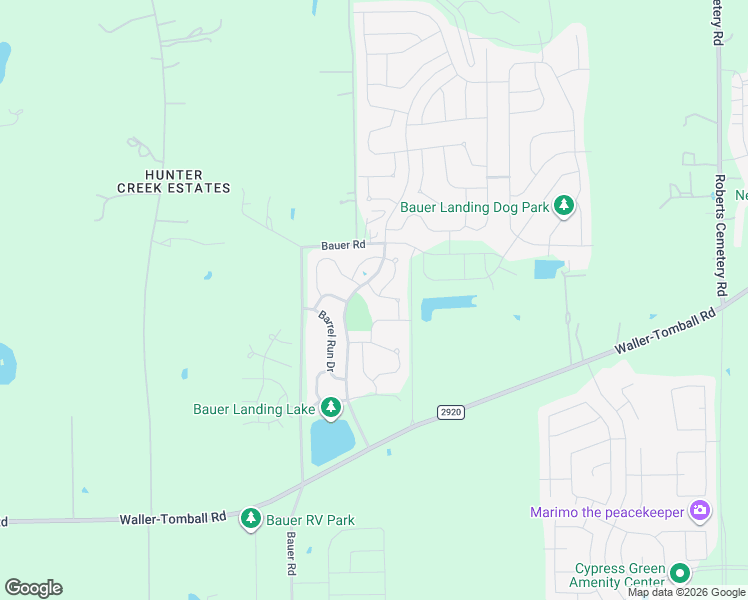 map of restaurants, bars, coffee shops, grocery stores, and more near 20551 Iron Seat Drive in Hockley