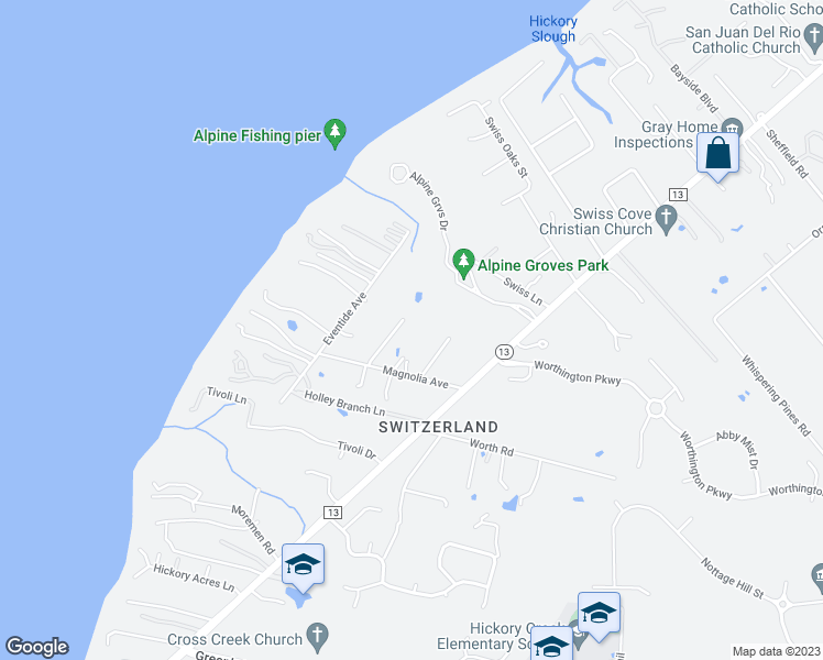map of restaurants, bars, coffee shops, grocery stores, and more near 2069 Wildwood Lane in Jacksonville