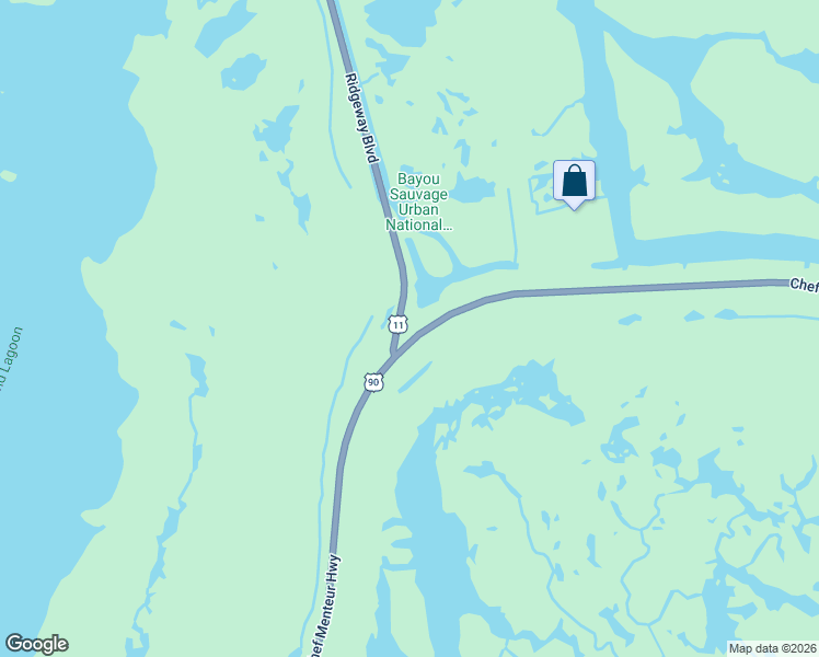 map of restaurants, bars, coffee shops, grocery stores, and more near Ridgeway Boulevard in New Orleans