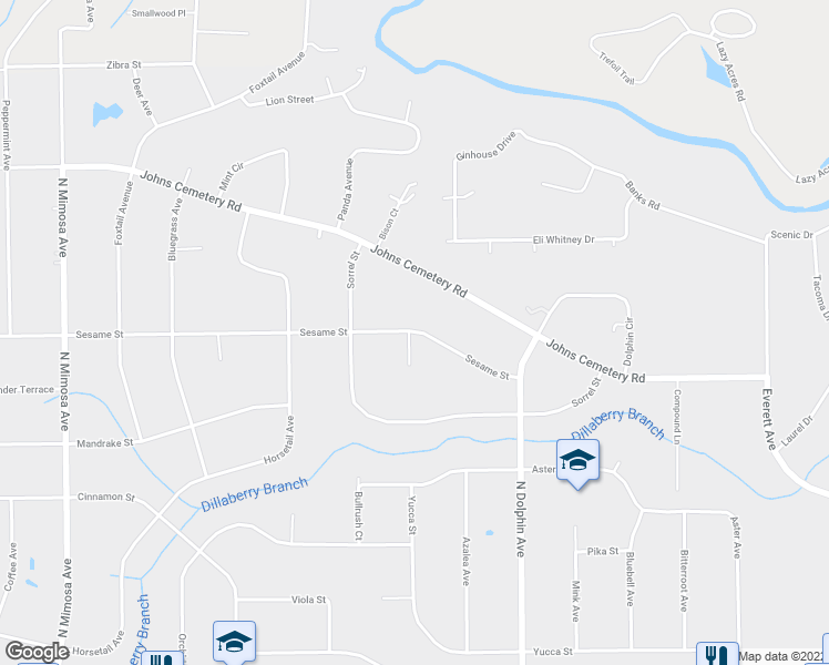 map of restaurants, bars, coffee shops, grocery stores, and more near 67 Sesame Street in Middleburg