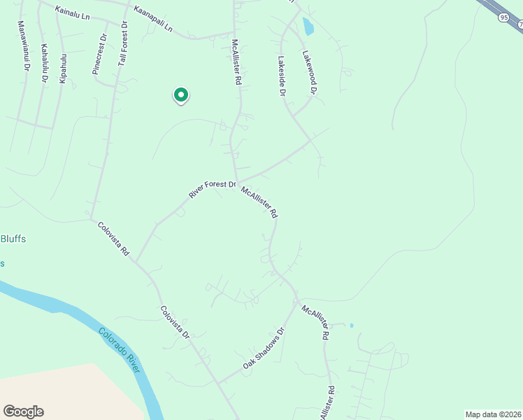 map of restaurants, bars, coffee shops, grocery stores, and more near 350 McAllister Road in Bastrop