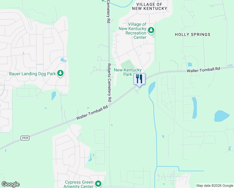 map of restaurants, bars, coffee shops, grocery stores, and more near 21960 FM 2920 Road in Hockley