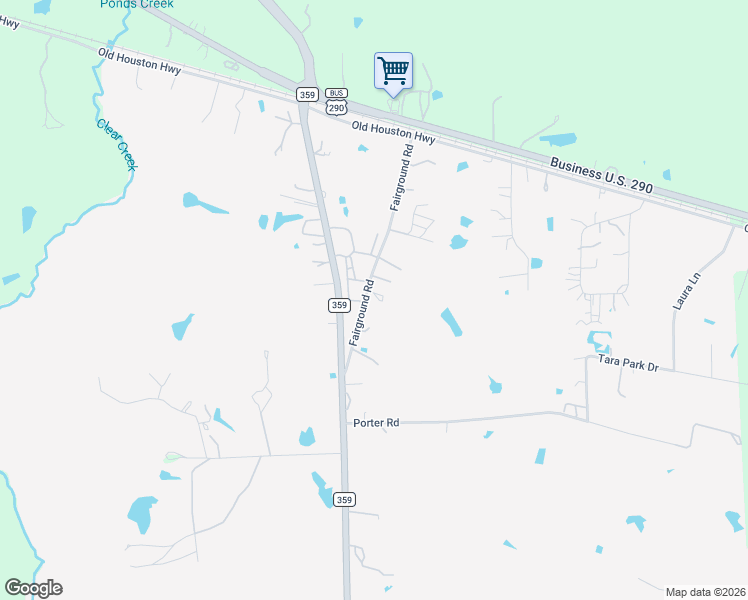 map of restaurants, bars, coffee shops, grocery stores, and more near 21840 Fairground Road in Hempstead