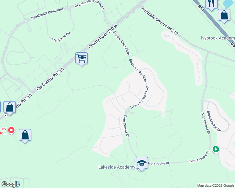map of restaurants, bars, coffee shops, grocery stores, and more near 31 Concave Lane in St. Augustine