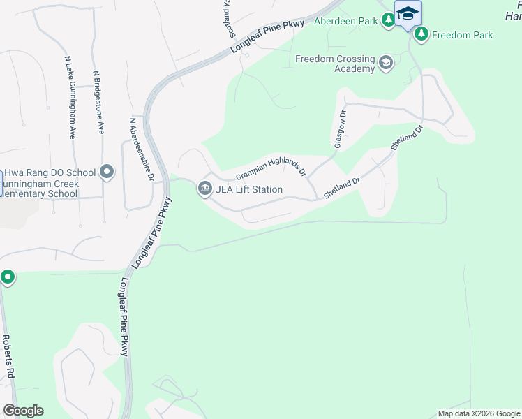 map of restaurants, bars, coffee shops, grocery stores, and more near 139 Lochnagar Mountain Drive in Saint Johns
