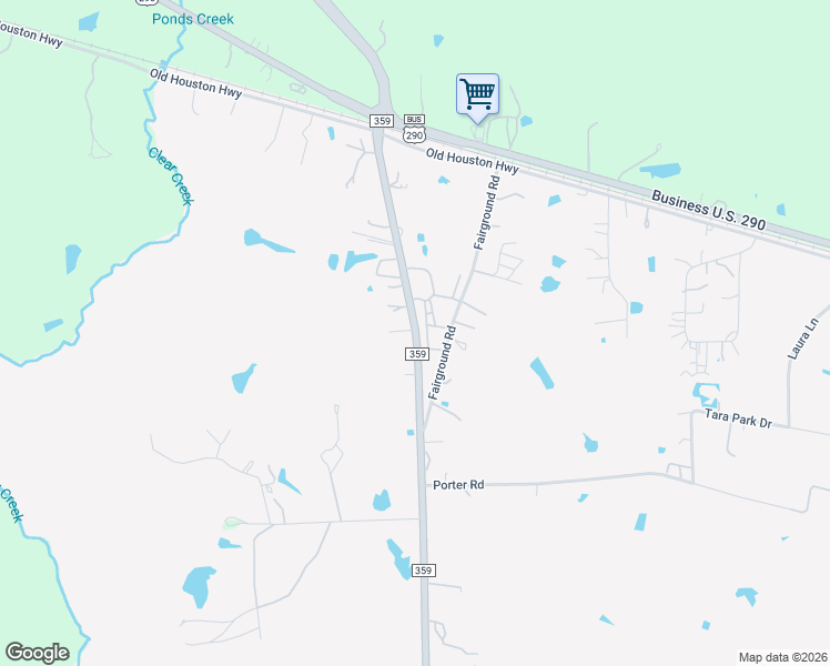 map of restaurants, bars, coffee shops, grocery stores, and more near Farm to Market 359 in Pine Island