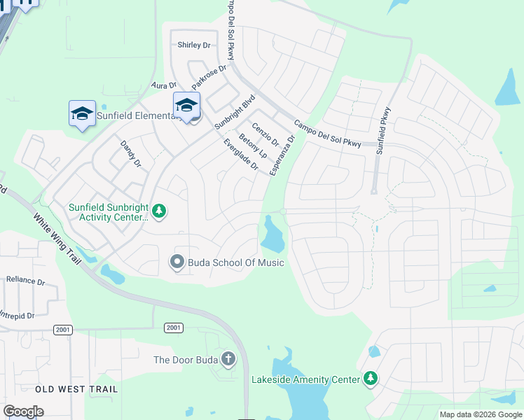 map of restaurants, bars, coffee shops, grocery stores, and more near 6499 Sunfield Parkway in Mustang Ridge