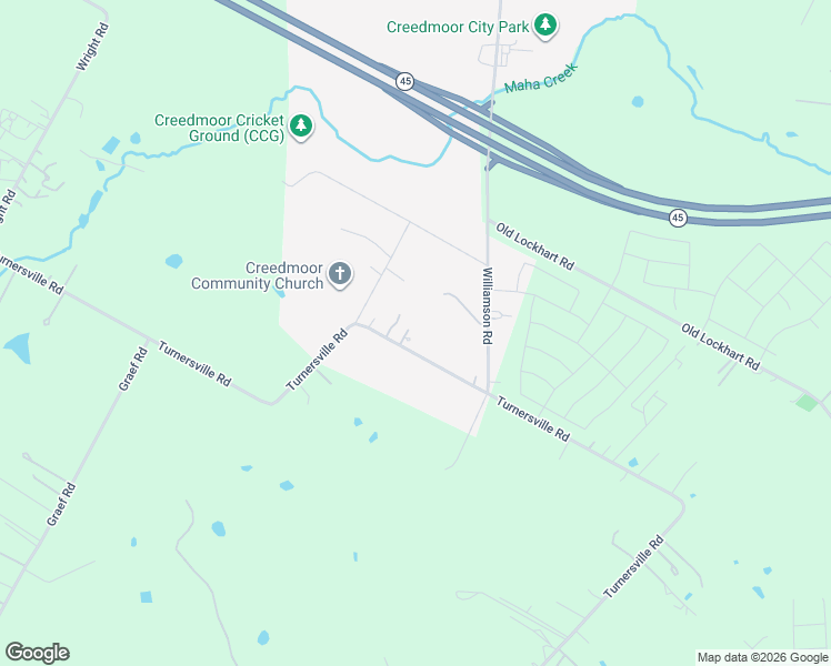map of restaurants, bars, coffee shops, grocery stores, and more near 5200 Turnersville Road in Creedmoor
