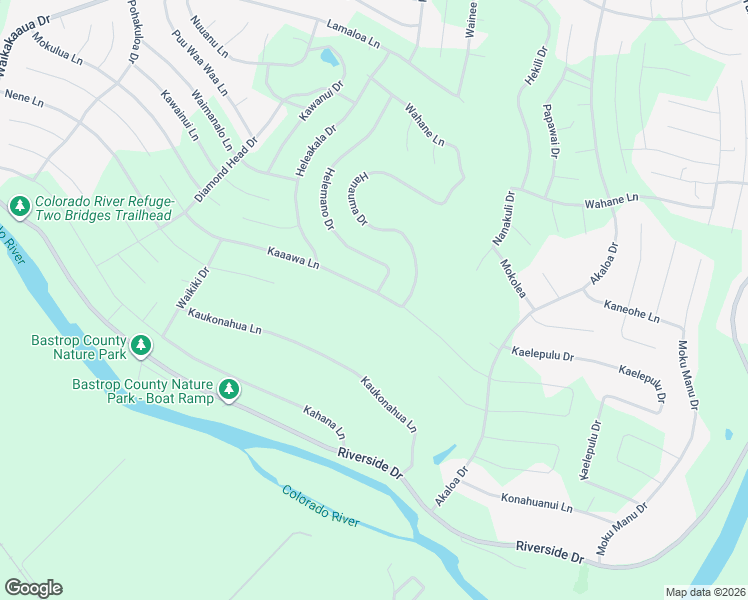 map of restaurants, bars, coffee shops, grocery stores, and more near 169 Kaaawa Lane in Bastrop
