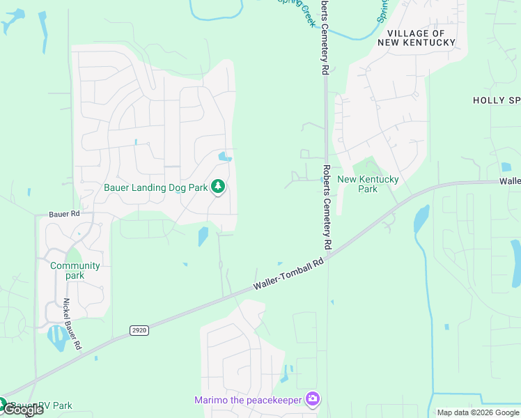 map of restaurants, bars, coffee shops, grocery stores, and more near 20327 Roberts Cemetery Road in Hockley