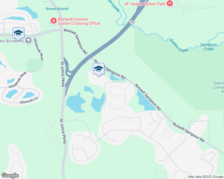 map of restaurants, bars, coffee shops, grocery stores, and more near 130 Carnation Street in Saint Johns