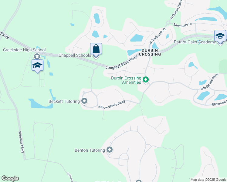 map of restaurants, bars, coffee shops, grocery stores, and more near 141 Carden Place in Jacksonville
