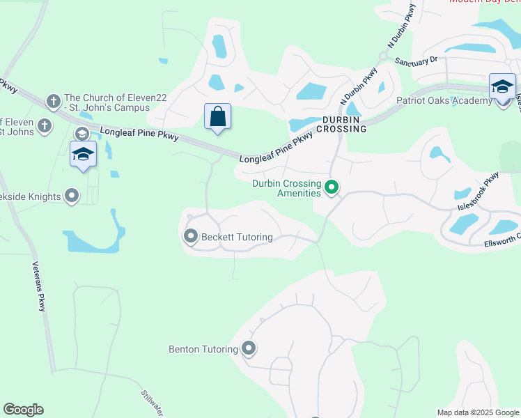 map of restaurants, bars, coffee shops, grocery stores, and more near 141 Carden Place in Saint Johns
