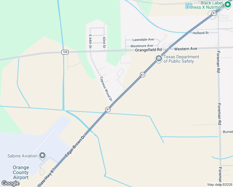 map of restaurants, bars, coffee shops, grocery stores, and more near 3940-3990 Edgar Brown Drive in Orange