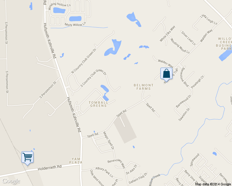 map of restaurants, bars, coffee shops, grocery stores, and more near 10927 South Country Club Green Drive in Tomball