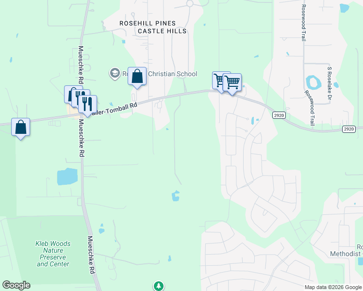 map of restaurants, bars, coffee shops, grocery stores, and more near 19511 Farm to Market 2920 in Tomball