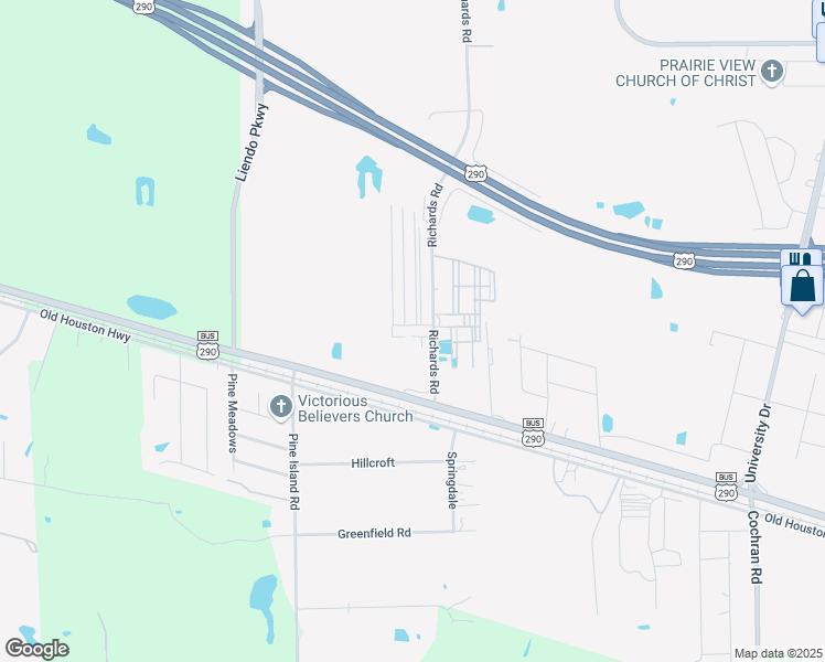 map of restaurants, bars, coffee shops, grocery stores, and more near 45655 Chapman Lane in Prairie View