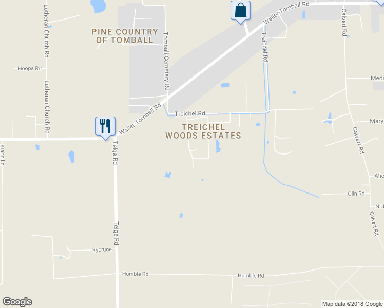 map of restaurants, bars, coffee shops, grocery stores, and more near 21612 West Champagne Circle in Tomball